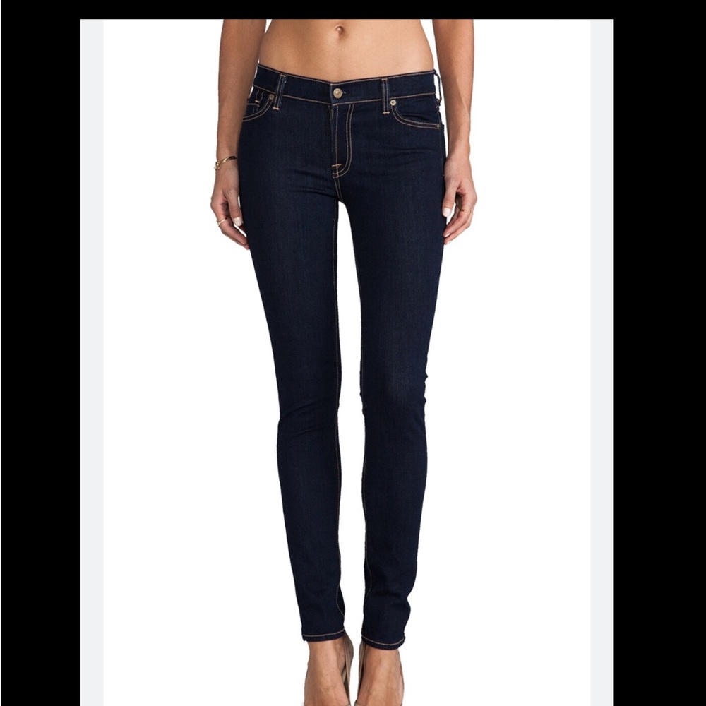 7 for all Mankind The Skinny in Rinsed Indigo